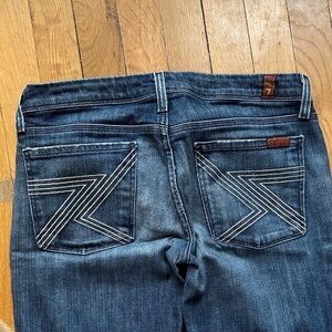 7 For All Mankind Women's Dark Blue Boot Cut Jeans